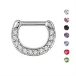 Crystal hinged septum clicker