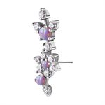 CoCr threadless jewelled attachment with flower and opals