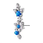 CoCr threadless jewelled attachment with flower and opals