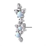 CoCr threadless jewelled attachment with flower and opals