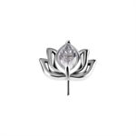 CoCr internal threadless jewelled lotus flower attachment