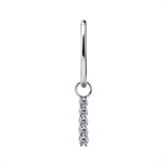 Pendentif bar en CoCr pour clicker 11mm avec pierres