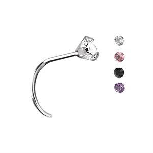 Nosescrew with cubic zirconia