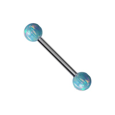 Barbell with opals