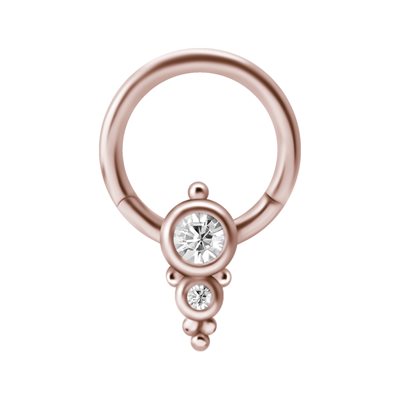 24k rose gold plated cluster style clicker