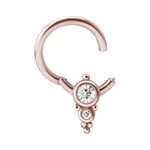 24k rose gold plated cluster style clicker