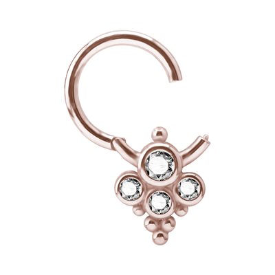 24k rose gold plated cluster style clicker