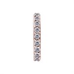 24k rose gold plated CoCr jewelled belly clicker ring