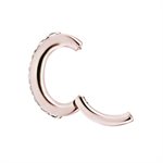 Anneau de nombril clicker en CoCr plaqué or rose 24k