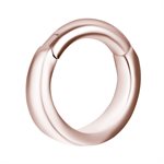 Anneau de rook en CoCr plaqué or rose 18k avec profile carré