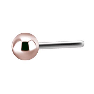 Attache sans filet en or rose 18k avec une boule