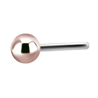 Attache sans filet en or rose 18k avec une boule