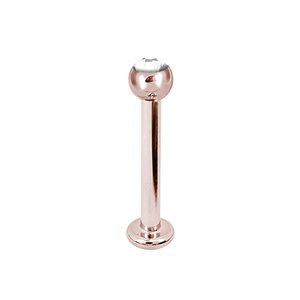 Labret plaqué or rose 24k avec une pierre