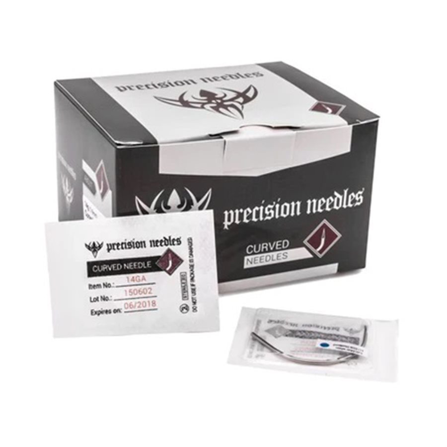 Precision round sterile disposable piercing needle