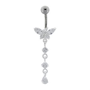 Navel banana with silver butterfly