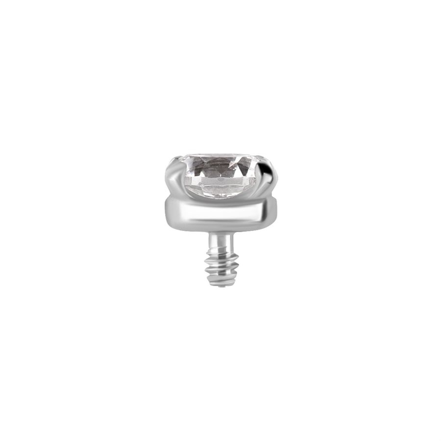 Titanium internal attachment with premium zirconia