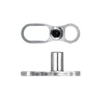 Titanium open style dermal anchor stem