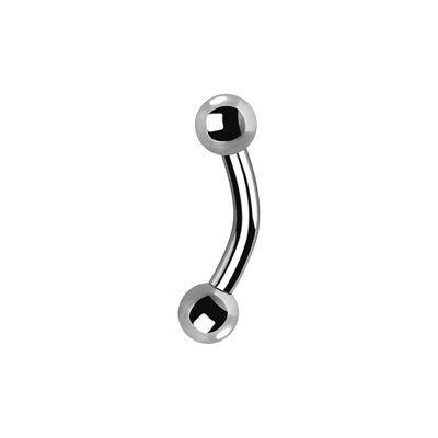 Titanium internal curved barbell