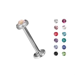 Titanium internal jewelled disc labret