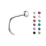 Titanium jewelled nosescrew