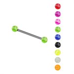 Barbell with acrylic marble balls