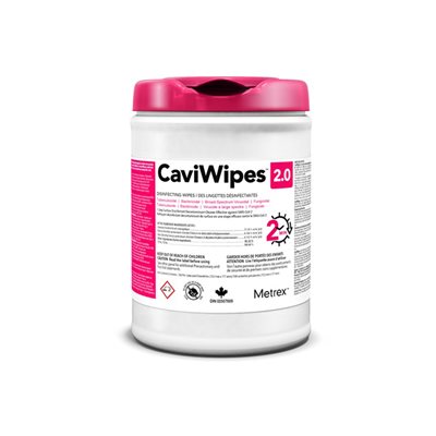 Lingettes désinfectantes Caviwipes - 6''x6.75'' -160/tube